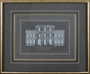 10526 - Vintage Facade Blueprint I by H. Hulsburgh a Framed Art Print Matted under Glass