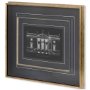 10530 - Vintage Facade Blueprint V by H. Hulsburgh a Framed Art Print Matted under Glass