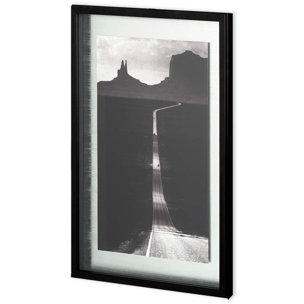 Desert Highway by Hakan Strand a Hand Embellished Textured Framed Art Photograph Matted under Glass