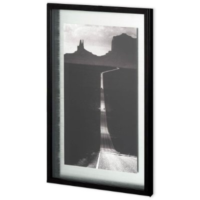 10640 - Desert Highway by Hakan Strand a Hand Embellished Textured Framed Art Photograph Matted under Glass