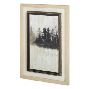Pine Island I by Naomi McCavitt a Hand Embellished Textured Framed Art Print Matted under Glass