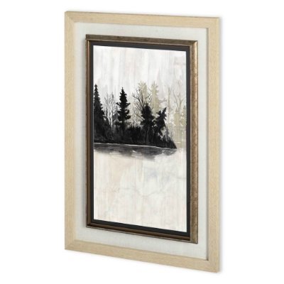 10740 - Pine Island II by Naomi McCavitt a Hand Embellished Textured Framed Art Print Matted under Glass