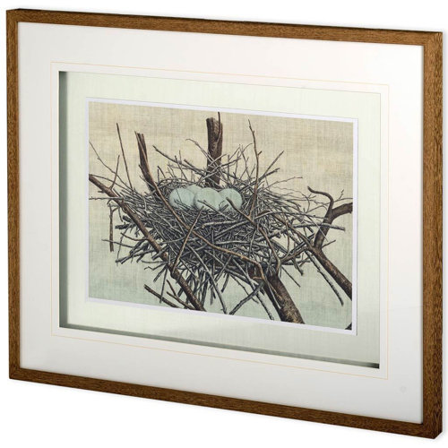 10780 - Custom Nesting IV (MC) by John Butler Hand Embellished Textured Framed Art Print Matted under Glass