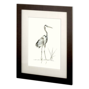 Custom Evening Watch I (MC) by Nan Rae Hand Embellished Textured Framed Art Print Matted under Glass