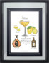 10820 - Classic Cocktail - Sidecar by Naomi McCavitt a Framed Art Print Matted under Glass