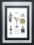 10821 - Classic Cocktail - Martini by Naomi McCavitt a Framed Art Print Matted under Glass