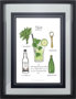 10822 - Classic Cocktail - Mojito by Naomi McCavitt a Framed Art Print Matted under Glass