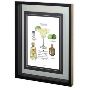 Classic Cocktail - Margarita by Naomi McCavitt a Framed Art Print Matted under Glass