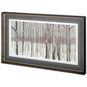 Woods in Winter by Kathrine Lovell a Framed Art Print Matted under Glass