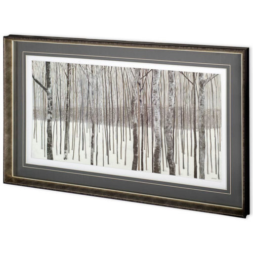 10849 - Woods in Winter by Kathrine Lovell a Framed Art Print Matted under Glass