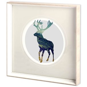 Spirit Stag by Taylor, Evangeline a Framed Art Print Matted under Glass