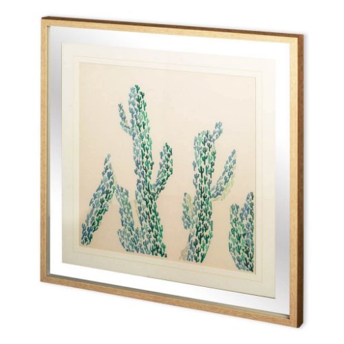 10914 - Cactus Maze I by PanPan a Framed Art Print Matted under Glass