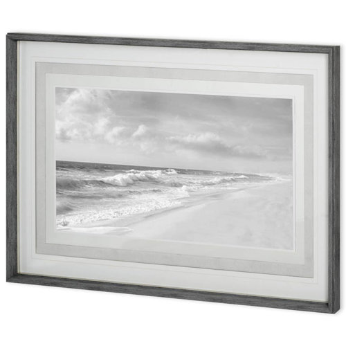 10999 - Hamptons V by James McLoughlin a Hand Embellished Textured Framed Photo Art Print Matted under Glass