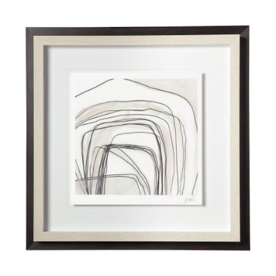 11013 - Custom Abstract Logic III by June  Vess a Framed Art Print Matted under Glass