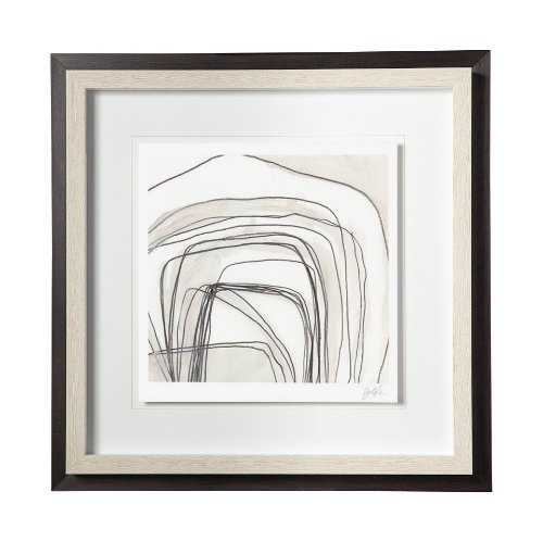 11013 - Custom Abstract Logic III by June  Vess a Framed Art Print Matted under Glass