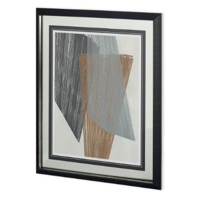 11025 - Triangle Stripes I by Jennifer  Goldberger a Framed Art Print Matted under Glass