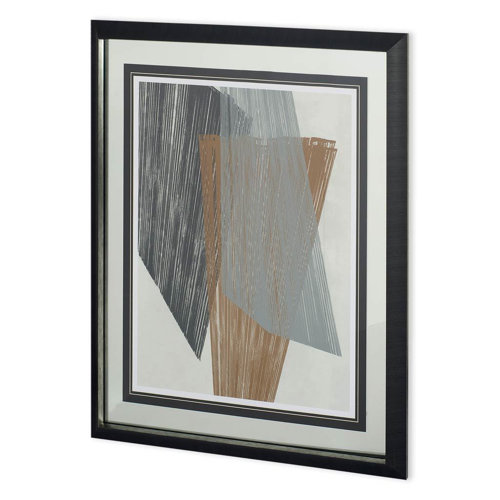 11025 - Triangle Stripes I by Jennifer  Goldberger a Framed Art Print Matted under Glass