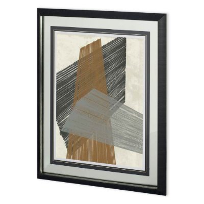 11026 - Triangle Stripes II by Jennifer  Goldberger a Framed Art Print Matted under Glass