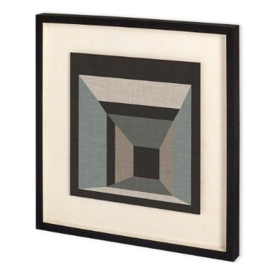 11030 - Geometric Perspective III by June  Vess a Hand Embellished Textured Framed Decograph Art Print