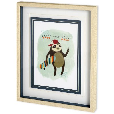 11031 - Hipster Sloth I by June Erica Vess a Framed Art Print Matted under Glass