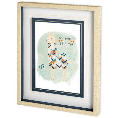 11033 - Llama Squad I by June Erica Vess a Framed Art Print Matted under Glass