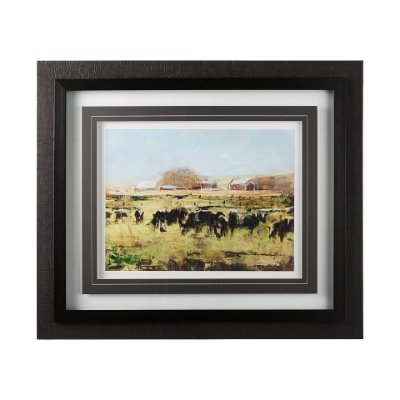 11063 - Out to Pasture II by Ethan Harper a Framed Art Print Matted under Glass