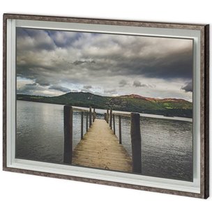 Run by Joe Reynolds a Hand Embellished Textured Framed Photo Art Print Matted under Glass