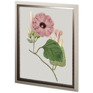 Custom Floral Gems IV by Ferdos Maleki Hand Embellished Textured Framed Art Print Matted under Glass