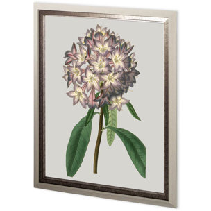 Custom Floral Gems V by Ferdos Maleki Hand Embellished Textured Framed Art Print Matted under Glass