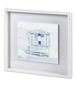 On Beach II by Mercana Studio a Hand Embellished Textured Framed Art Print Matted under Glass