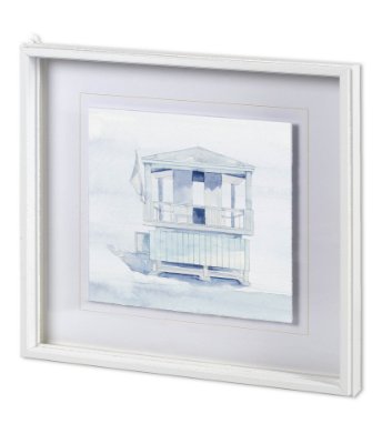 11590 - On Beach II by Mercana Studio a Hand Embellished Textured Framed Art Print Matted under Glass