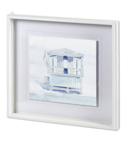 11590 - On Beach II by Mercana Studio a Hand Embellished Textured Framed Art Print Matted under Glass