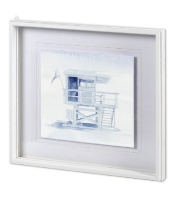 11592 - On Beach IV by Mercana Studio a Hand Embellished Textured Framed Art Print Matted under Glass