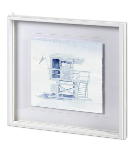 11592 - On Beach IV by Mercana Studio a Hand Embellished Textured Framed Art Print Matted under Glass