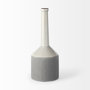 30952 - Burton 16.7H Large Two Tone Gray Ceramic Jug Vase