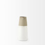 31058 - Garand Small 13H Two-Toned White Natural Ceramic Jug