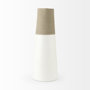31060 - Garand Large 18.8H Two-Toned White Natural Ceramic Jug