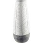 31065 - Harrier II Large Gray Ceramic Dark Base White Vase