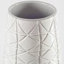 31065 - Harrier II Large Gray Ceramic Dark Base White Vase