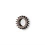 37142 - Cog Mirror 17" Round Brown Wood Frame Mirror
