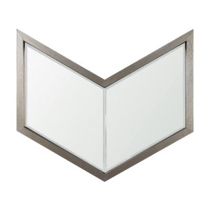 Chevren 26 x 22 Silver Wood Frame Mirror