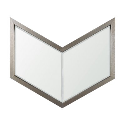 37260 - Chevren 26 x 22 Silver Wood Frame Mirror