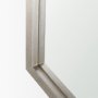 37260 - Chevren 26 x 22 Silver Wood Frame Mirror