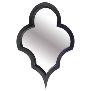 Geneva 23x34 Black Wood Frame Mirror