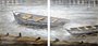 40596 - Creekside Diptych 80x40 Boats Original Hand Painted on Wood Oil Painting