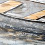 40596 - Creekside Diptych 80x40 Boats Original Hand Painted on Wood Oil Painting