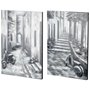 40747 - Memory Lanes Diptych Italian Laneway Original Hand Painted on Canvas Oil Painting
