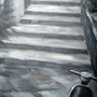 40747 - Memory Lanes Diptych Italian Laneway Original Hand Painted on Canvas Oil Painting