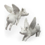 44201 - Hogbadi Set of 2 White Flying Pigs