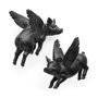 44202 - Hogbadi Set of 2 Black Flying Pigs